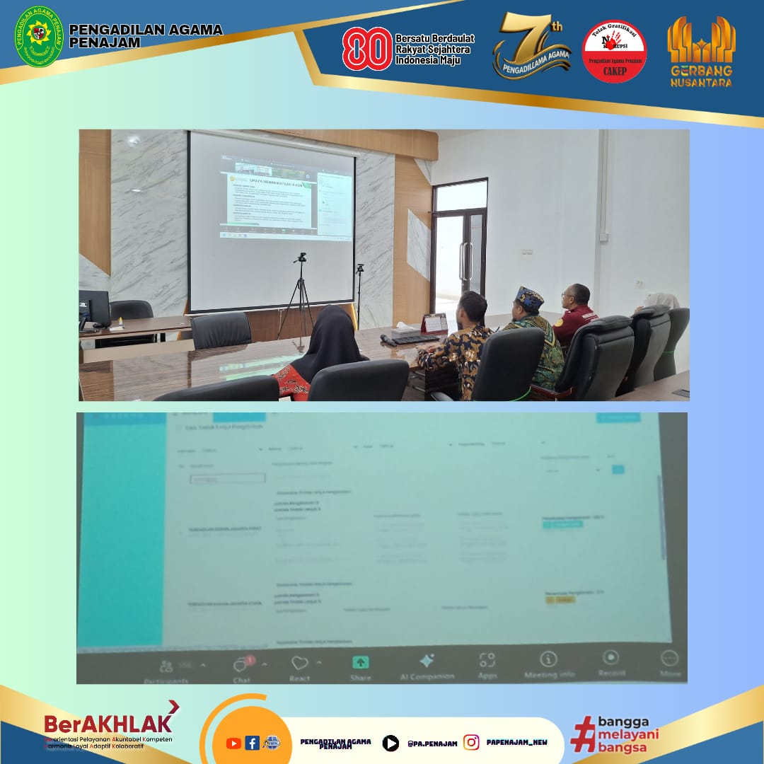 Perkuat Akuntabilitas PA Penajam Ikuti Sosialisasi Fitur E SAKIP pada Aplikasi BATARA 3